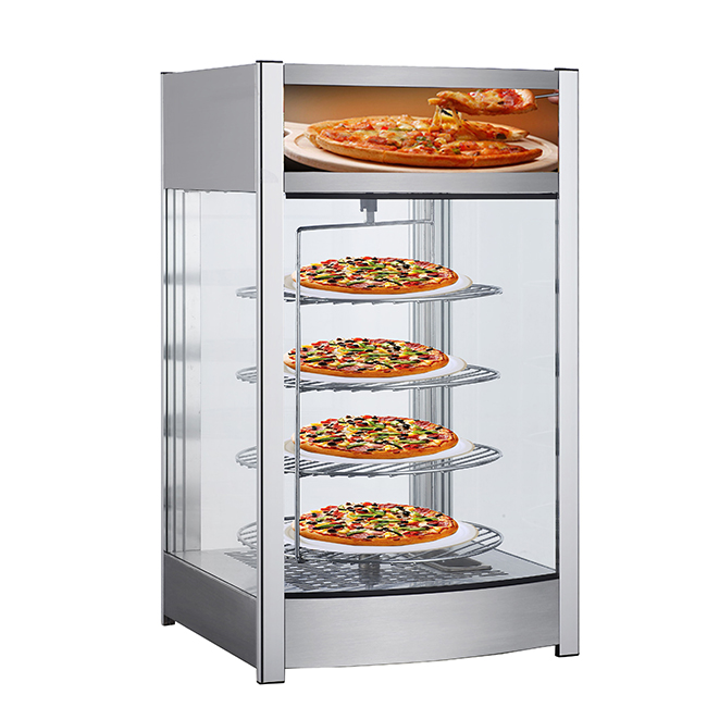 Rotate Countertop Hot Pie Showcase Rotating  Warm Heating Display