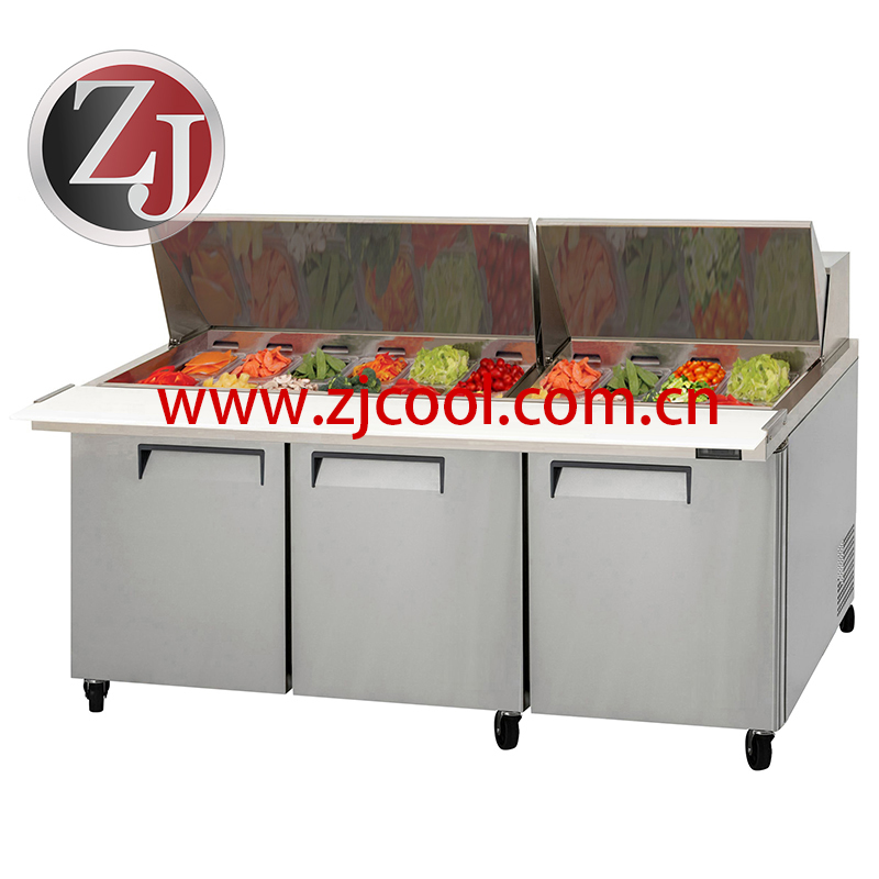 Salad prep table refrigerator